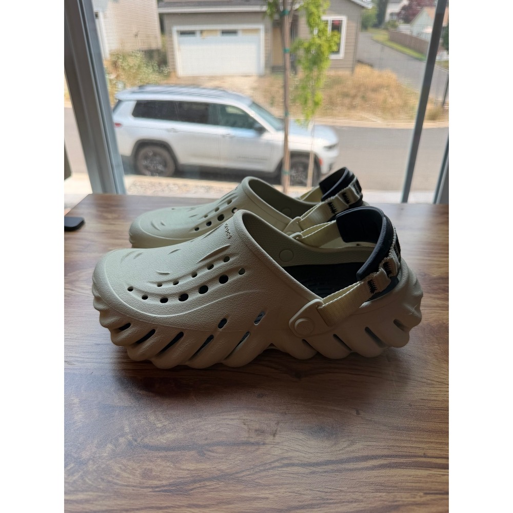 Crocs Echo Clog Tumbleweed Beige Sporty Streetwear Shoes Mens 6 Womens 8 - Picture 9 of 9